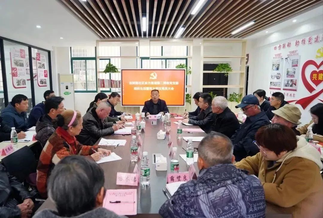 田辉参加指导东郊路社区第二党支部2022年度组织生活会